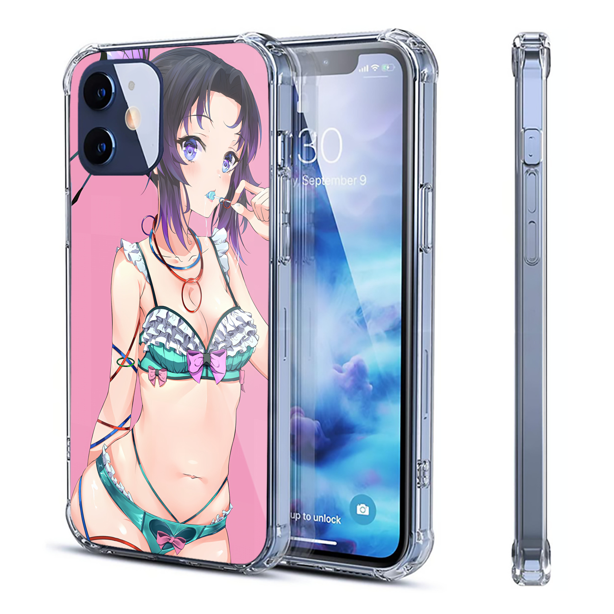 （画像用） 鬼滅の刃（きめつのやいば）蟲柱-胡蝶 しのぶ／こちょう しのぶ Kochou Shinobu 【iPhone 12シリーズ対応】透明スマホケース（クリアソフトケース）